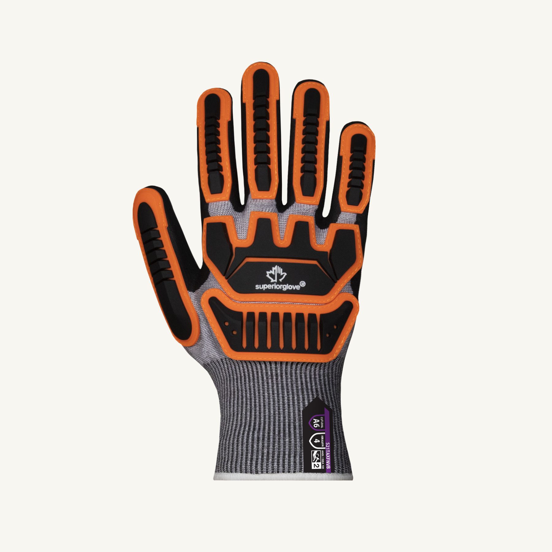 Superior Glove® TenActiv™ S21TAXFNVB Foam Nitrile Coated 21-Gauge Impact A5 Cut Gloves 